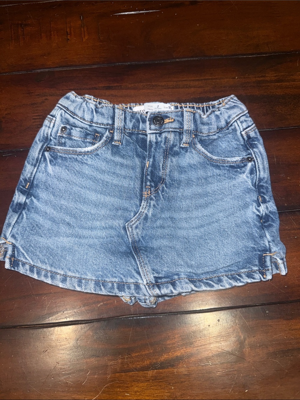 Zara Light Blue Denim Skort